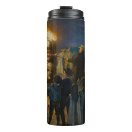 Peder Severin Kroyer - Bonfire in de nacht van de  Thermosbeker