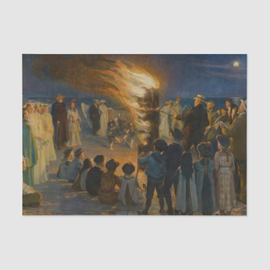 Peder Severin Kroyer - Bonfire in de nacht van de Tissuepapier (Voorkant)