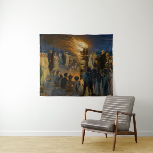 Peder Severin Kroyer - Bonfire in de nacht van de  Wandkleed (In Situ (horizontaal))