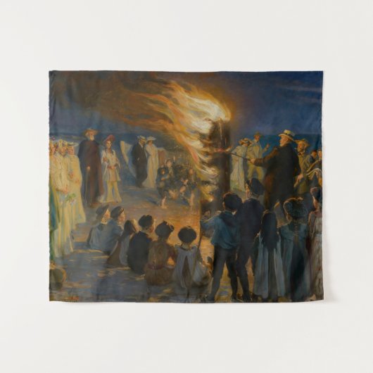 Peder Severin Kroyer - Bonfire in de nacht van de  Wandkleed (Voorkant (horizontaal))