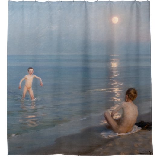 Peder Severin Kroyer - Boys Bathing at Skagen Douchegordijn (Voorkant)