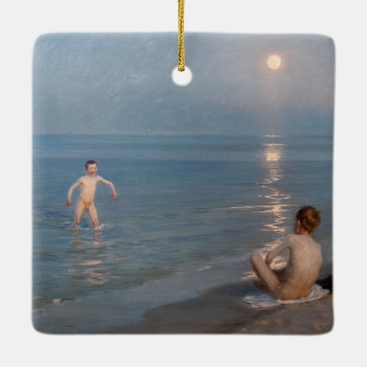 Peder Severin Kroyer - Boys Bathing at Skagen Keramisch Ornament (Achterkant)