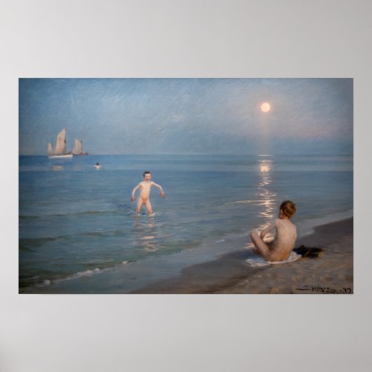 Peder Severin Kroyer - Boys Bathing at Skagen Poster (Voorkant)