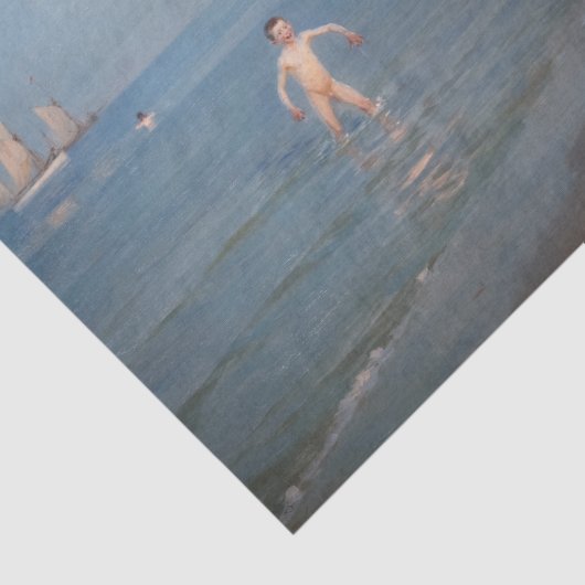 Peder Severin Kroyer - Boys Bathing at Skagen Tissuepapier (Detail)