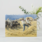 Peder Severin Kroyer - Drempelwaarde in de Abruzze Bedankkaart (Staand voorkant)