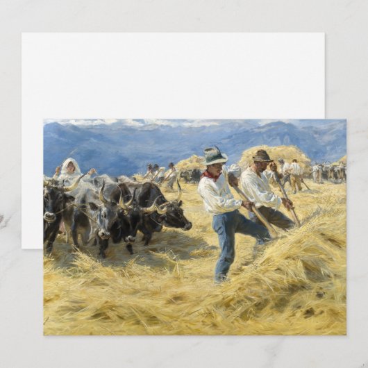 Peder Severin Kroyer - Drempelwaarde in de Abruzze Bedankkaart (Voorkant / Achterkant)