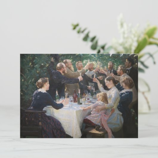 Peder Severin Kroyer - Hip, Hip, Hoera! Bedankkaart (Staand voorkant)