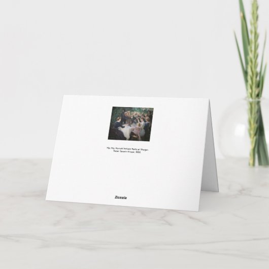 Peder Severin Kroyer - Hip, Hip, Hoera! Kaart (Achterkant)