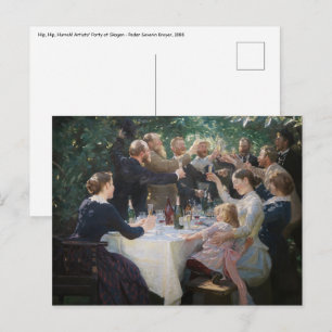Peder Severin Kroyer - Hip, Hip, Hurrah! Briefkaart