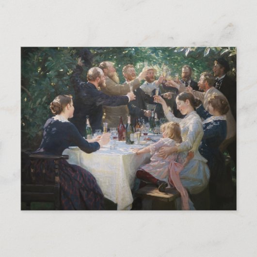 Peder Severin Kroyer - Hip, Hip, Hurrah! Briefkaart (Voorkant)