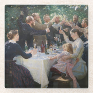 Peder Severin Kroyer - Hip, Hip, Hurrah! Glazen Onderzetter