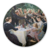 Peder Severin Kroyer - Hip, Hip, Hurrah! Keramische Knop (Voorkant)