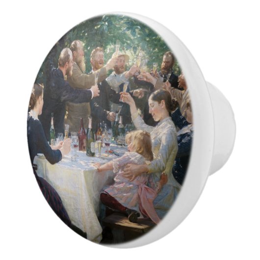 Peder Severin Kroyer - Hip, Hip, Hurrah! Keramische Knop (Rechts)