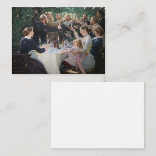 Peder Severin Kroyer - Hip, Hip, Hurrah! Notitiekaartje (Voorkant / Achterkant)