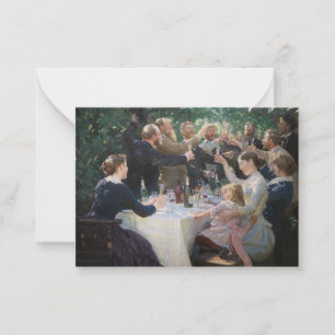 Peder Severin Kroyer - Hip, Hip, Hurrah! Notitiekaartje