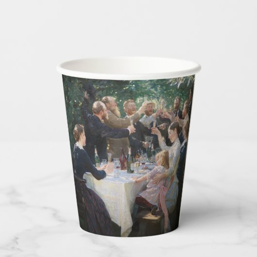 Peder Severin Kroyer - Hip, Hip, Hurrah! Papieren Bekers (Achterkant)