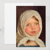 Peder Severin Kroyer - Klein meisje uit Hornbaek Bedankkaart (Voorkant / Achterkant)