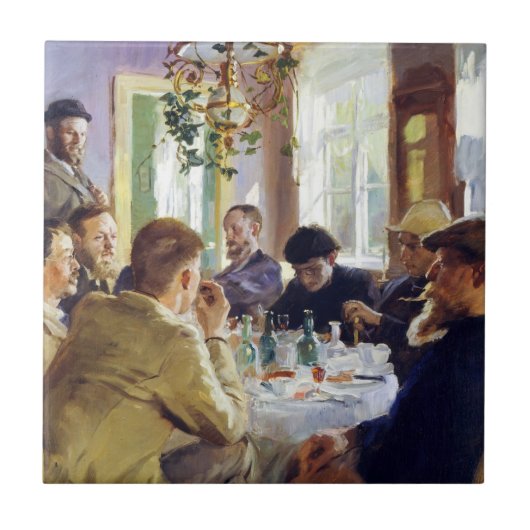 Peder Severin Kroyer - Lunchtime Tegeltje (Voorkant)