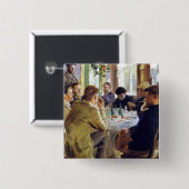 Peder Severin Kroyer - Lunchtime Vierkante Button 5,1 Cm (Voorkant /achterkant)