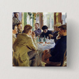 Peder Severin Kroyer - Lunchtime Vierkante Button 5,1 Cm
