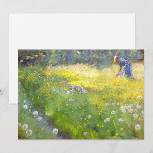 Peder Severin Kroyer - Marie Kroyer in de tuin Kaart (Voorkant / Achterkant)