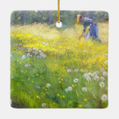 Peder Severin Kroyer - Marie Kroyer in de tuin Keramisch Ornament (Achterkant)