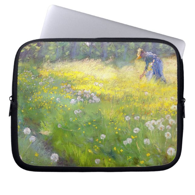 Peder Severin Kroyer - Marie Kroyer in de tuin Laptop Sleeve (Voorkant)