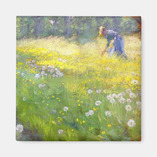 Peder Severin Kroyer - Marie Kroyer in de tuin Magneet (Voorkant)