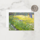 Peder Severin Kroyer - Marie Kroyer in de tuin Notitiekaartje (Voorkant / Achterkant in situ)