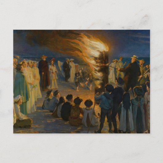 Peder Severin Kroyer - Midsummer's Eve Bonfire Briefkaart (Voorkant)
