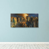 Peder Severin Kroyer - Midsummer's Eve Bonfire Canvas Afdruk (Insitu (Houten vloer))