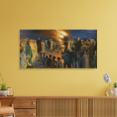 Peder Severin Kroyer - Midsummer's Eve Bonfire Canvas Afdruk (Insitu (Woonkamer))