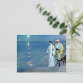 Peder Severin Krøyer Summer Evening Skagen Beach Briefkaart (Staand voorkant)