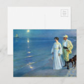 Peder Severin Krøyer Summer Evening Skagen Beach Briefkaart (Voorkant / Achterkant)