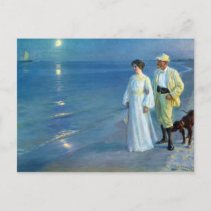 Peder Severin Krøyer Summer Evening Skagen Beach Briefkaart