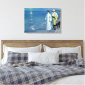 Peder Severin Krøyer Summer Evening Skagen Beach Canvas Afdruk (Insitu (Slaapkamer))