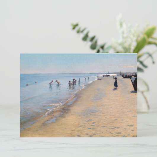 Peder Severin Kroyer - Zomer dag op het strand van Bedankkaart (Staand voorkant)