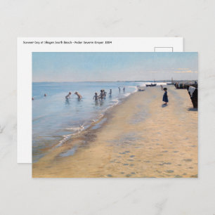 Peder Severin Kroyer - zomerdag in Skagen-strand Briefkaart