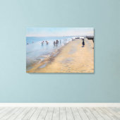 Peder Severin Kroyer - zomerdag in Skagen-strand Canvas Afdruk (Insitu (Houten vloer))
