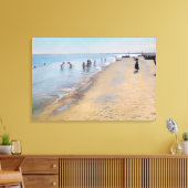 Peder Severin Kroyer - zomerdag in Skagen-strand Canvas Afdruk (Insitu (Woonkamer))