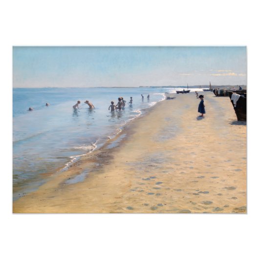 Peder Severin Kroyer - zomerdag in Skagen-strand Foto Afdruk (Voorkant)
