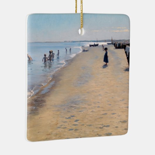 Peder Severin Kroyer - zomerdag in Skagen-strand Keramisch Ornament (Rechts)
