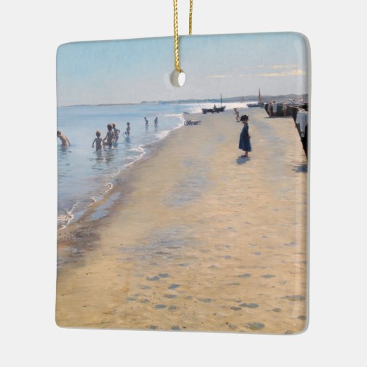 Peder Severin Kroyer - zomerdag in Skagen-strand Keramisch Ornament (Links)