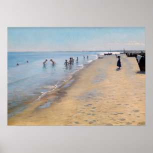 Peder Severin Kroyer - zomerdag in Skagen-strand Poster