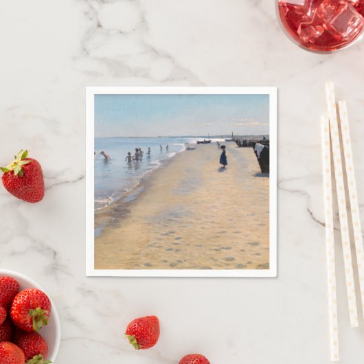 Peder Severin Kroyer - zomerdag in Skagen-strand Servet (Insitu)