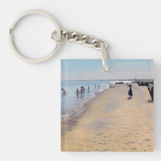 Peder Severin Kroyer - zomerdag in Skagen-strand Sleutelhanger (Voorkant)