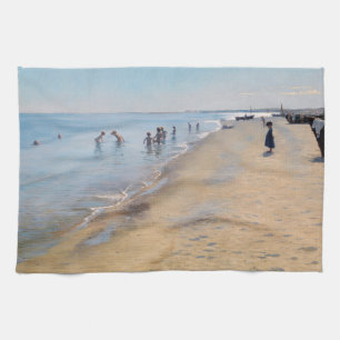 Peder Severin Kroyer - zomerdag in Skagen-strand Theedoek