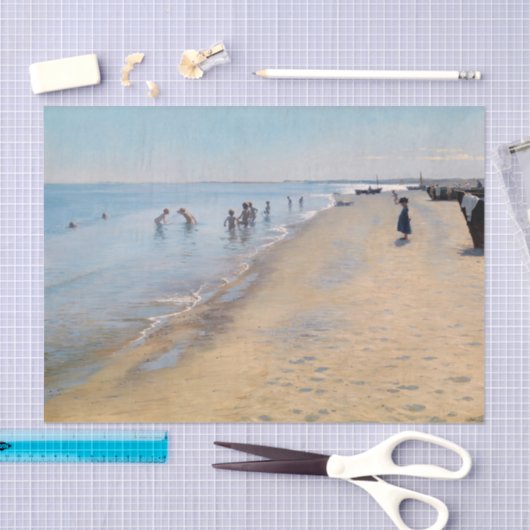 Peder Severin Kroyer - zomerdag in Skagen-strand Tissuepapier (Craft)