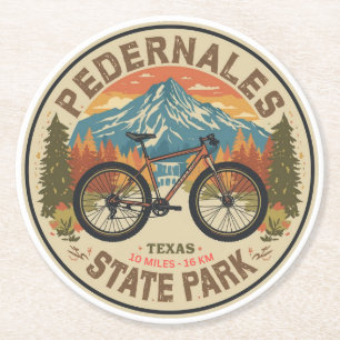 Pedernales Falls State Park Texas Hill Country mtb Ronde Kartonnen Onderzetter