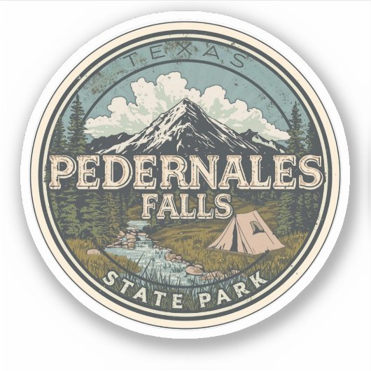 Pedernales Falls State Park Texas, Hill Country Sticker (Voorkant)